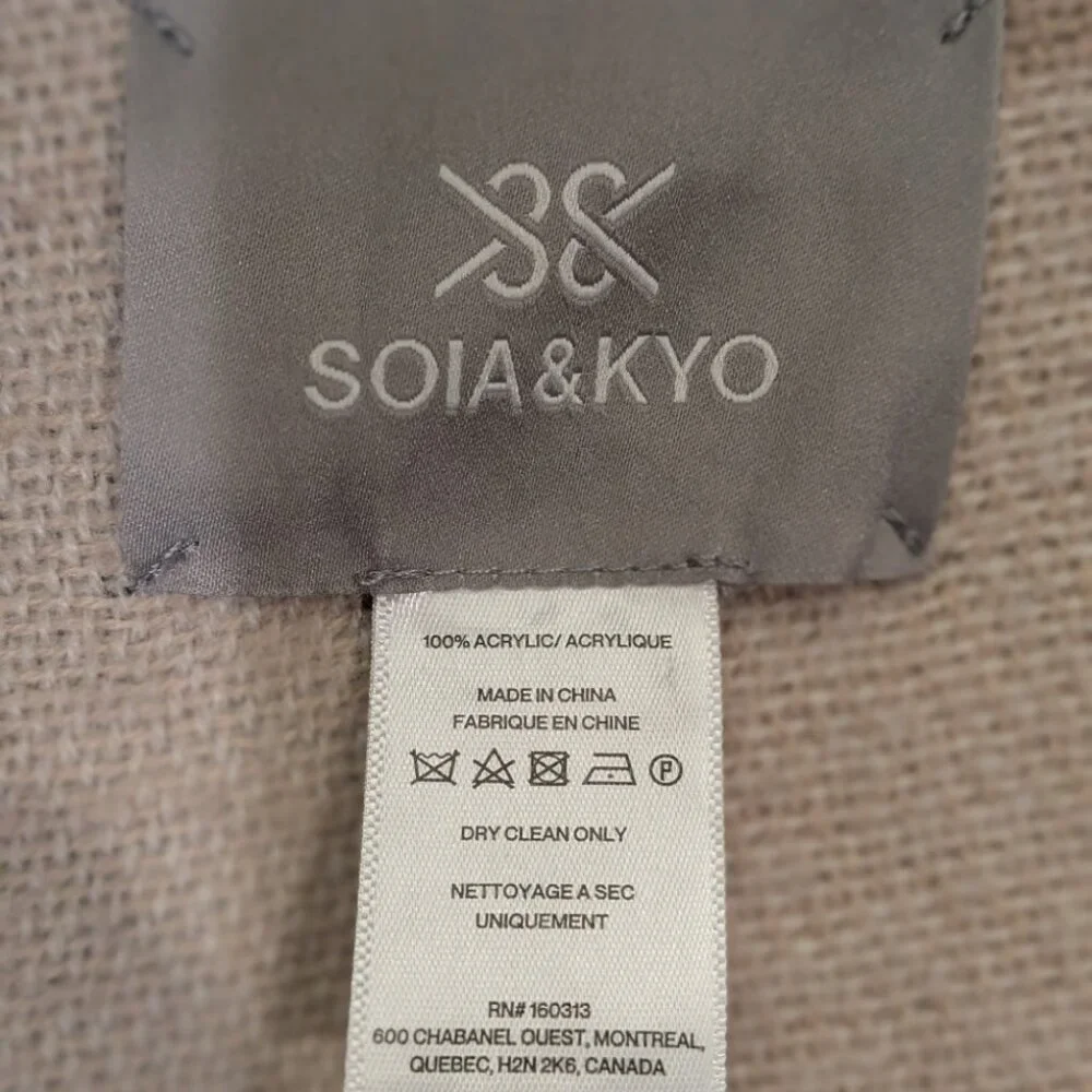 Soia & Kyo/FabFitFun Woven Scarfigan with Fringe, One Size, Gently Used